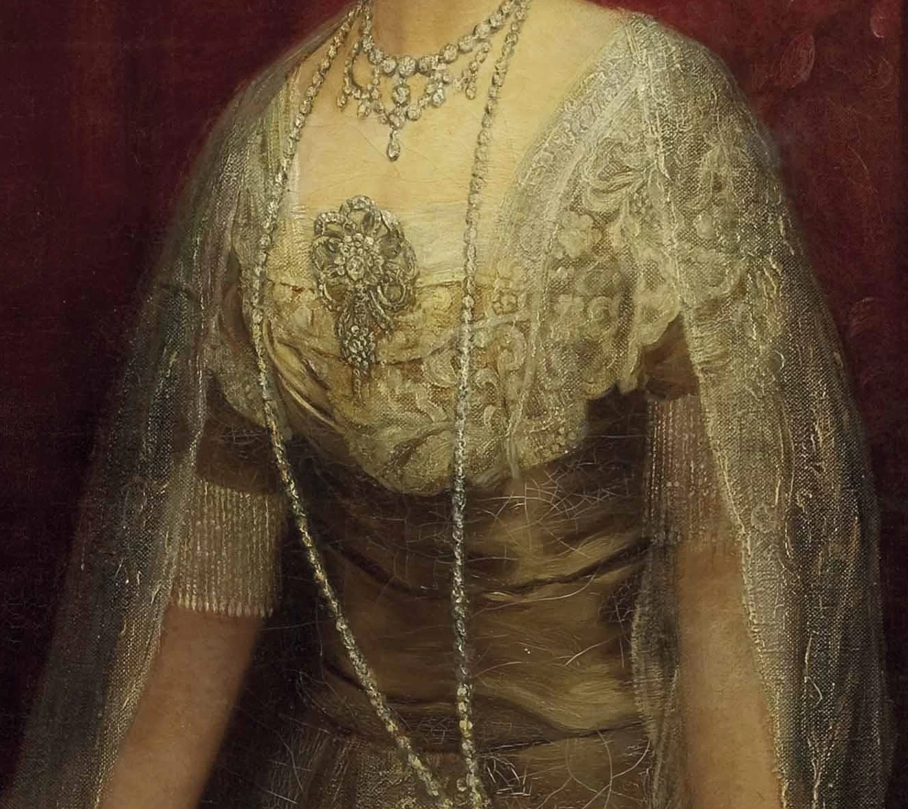 Ritratto di Elena di Montenegro, sposa di Vittorio Emanuele, regina d'Italia, 1913 - dettaglio 1